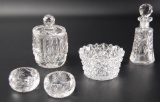 Group of 5: Antique American Brilliant Cut Glass Dishes