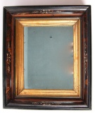 Antique Burled Walnt and Guilded Mirror