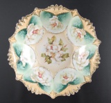 Antique RS Prussia Floral Design Peony Bowl