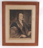 Antique Engraving of Chief Justice John Jay by Joseph Fagan