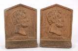 Pair of Antique Cast Iron Abraham Lincoln Bookends