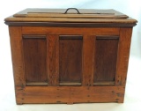 Antique Oak and Pine Tin Lined Cooler