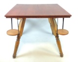 Antique Card Table with Drink /Cigar Holders