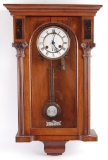 Antique Le Roi a Paris Walnut Wall Hanging Clock