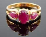 14k Yellow Gold Ruby Ring