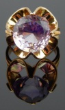 14k Yellow Gold Amethyst Ring