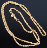 14k Yellow Gold Rope Chain