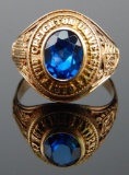 10k Yellow Gold and Topaz Class Ring