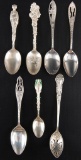 Group of 7 Sterling Silver Souvenir Spoons