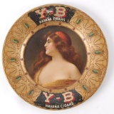 Antique Y-B Havana Cigars Advertising Metal Plate