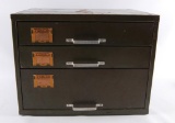 Vintage Zenith Advertising 3-drawer Metal Cabinet.