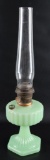 Antique Aladdin Jadite Oil Lamp with Chimney