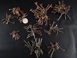 Group of almost 3 Pounds : Antique Keys on Key Rings