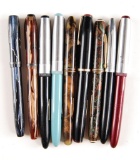 Group of 9 Vintage Fountain Pens: Wearever and Eagle