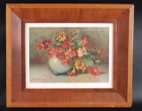 Antique Oil Painting of Flowers by L.C. Arkinson