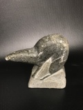 Native Eskimo Soap Stone Hand Carved Seal Figurine