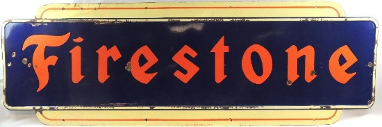 Enormous Vintage Firestone Advertising Porcelain Sign