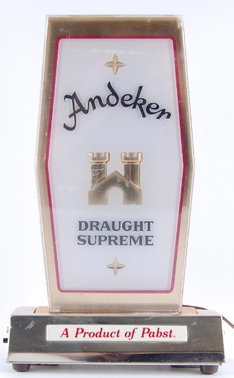 Vintage Andeker Draught Supreme Light Up Advertising Beer Sign