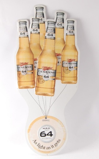 Miller Genuine Draft 64 Advertising Metal Beer Sign