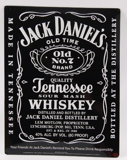Jack Daniels Tennessee Whiskey Advertising Metal Sign