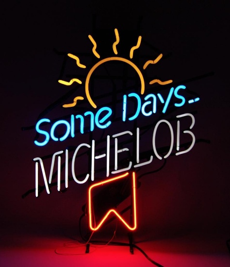 Michelob "Some Days..." Light Up Advertising Neon Beer Sign
