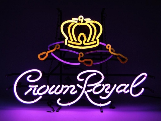Crown Royal Light Up Advertising Neon Sign