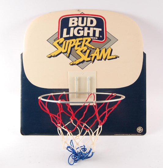 Vintage Bud Light Super Slam Advertising Basket Ball Hoop
