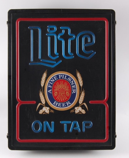 Vintage Lite On Tap Light Up Advertising Beer Sign