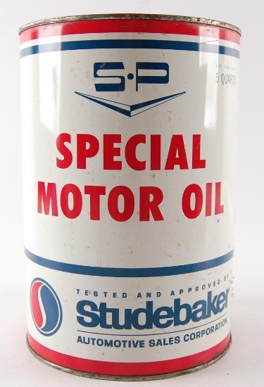 Vintage Studebaker Special Motor Oil Advertising 5 Quart Oil Can
