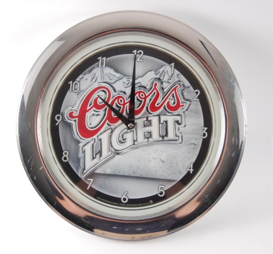 Coors Light Advertising Beer Clock