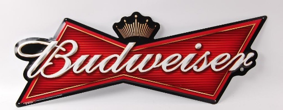Budweiser Bowtie Advertising Metal Beer Sign