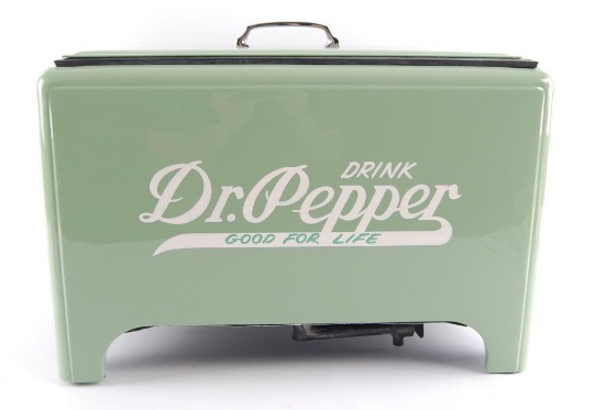 Dr. Pepper "Good For Life" Restored Advertising Metal Cooler