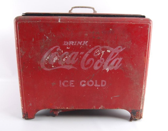 Vintage Coca-Cola Advertising Metal Cooler