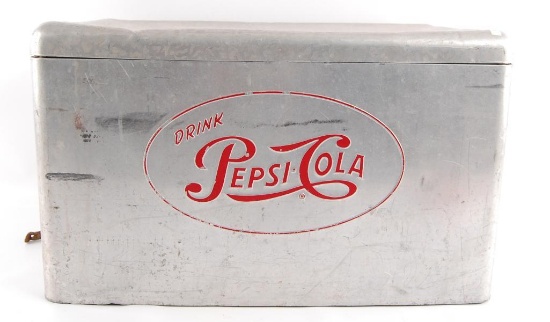 Vintage Pepsi-Cola Advertising Metal Cooler