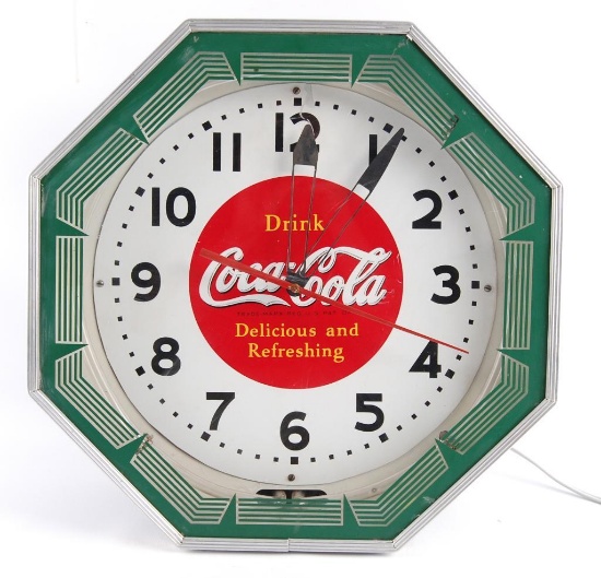 Vintage Coca-Cola Advertising Neon Clock