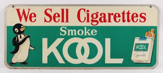 Vintage Kool "We Sell Cigarettes" Embossed Advertising Metal Sign
