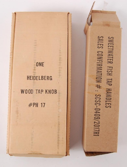Group of 2 Advertising Beer Tappers with Original Boxes