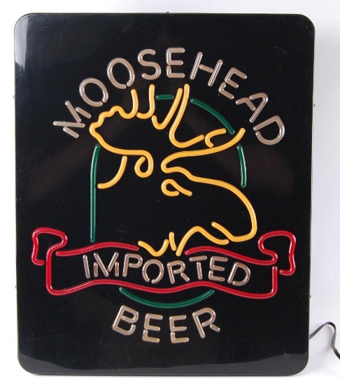 Vintage Mooshead Imported Beer Light Up Advertising Sign