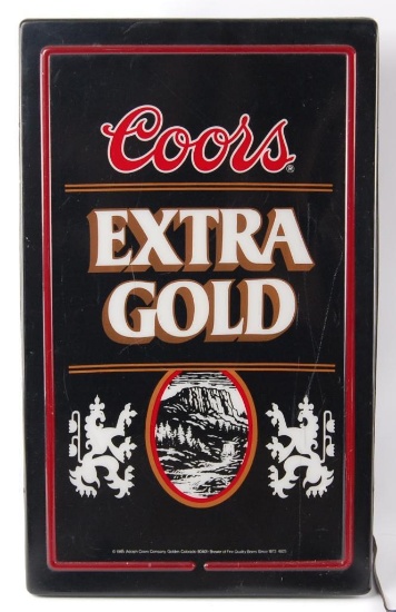 Vintage Coors Extra Gold Light Up Advertising Beer Sign