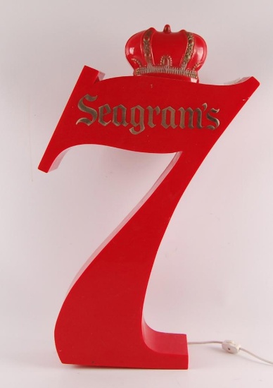 Vintage Seagram's 7 Light Up Advertising Sign