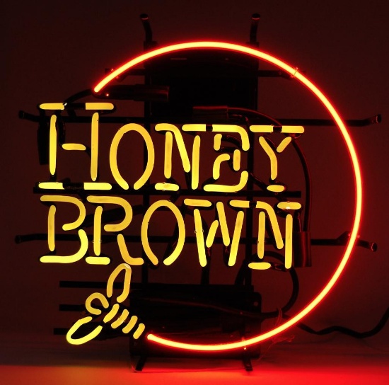 Honey Brown Light Up Advertising Neon Beer Sign
