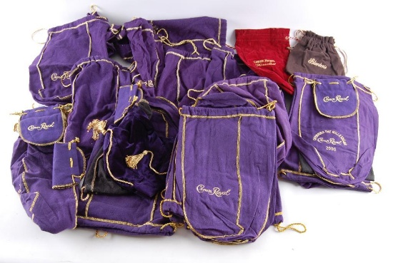 Large Group of Crown Royal Bags