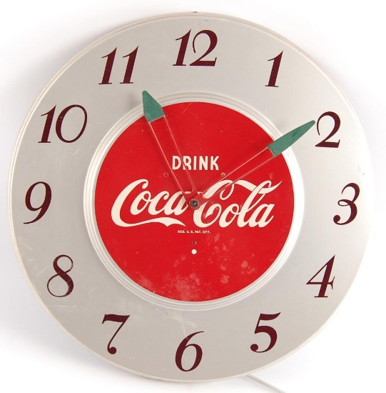 Vintage Coca-Cola Advertising Metal Clock