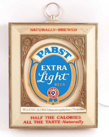 Vintage Pabst Extra Light Advertising Light Up Beer Sign