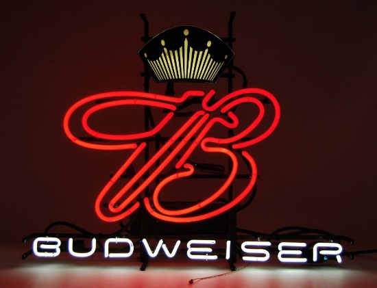 Budweiser Crown Light Up Advertising Neon Sign