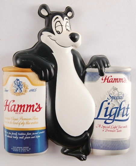 Vintage Hamm's Special Light Beer Vacuformed Advertising Beer Sign