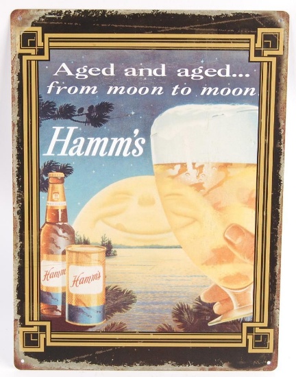 Modern Hamm's Beer Advertising Metal Sign