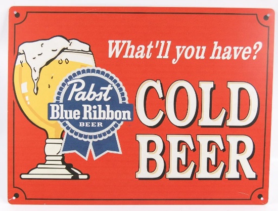 Modern Pabst Blue Ribbon Advertising Metal Sign