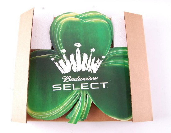 Budweiser Select Advertising 3 Leaf Clover Paper Signs