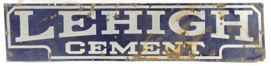 Vintage Lehigh Cement Advertising Porcelain Sign
